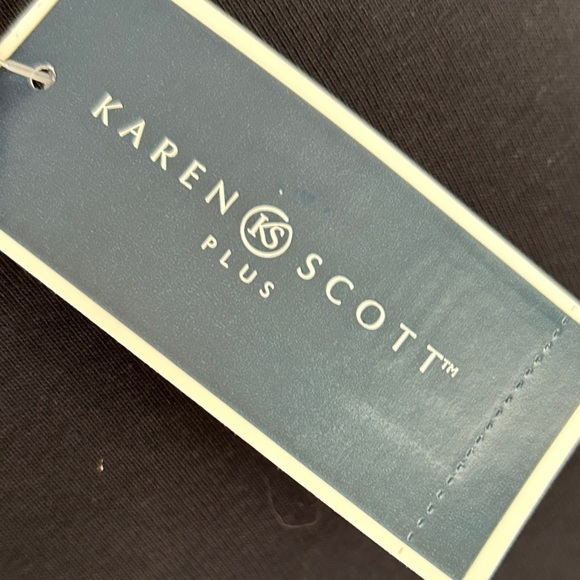 Karen Scott Classic Black Tank Top 2X New with tag blouse women’s top - Picture 6 of 8